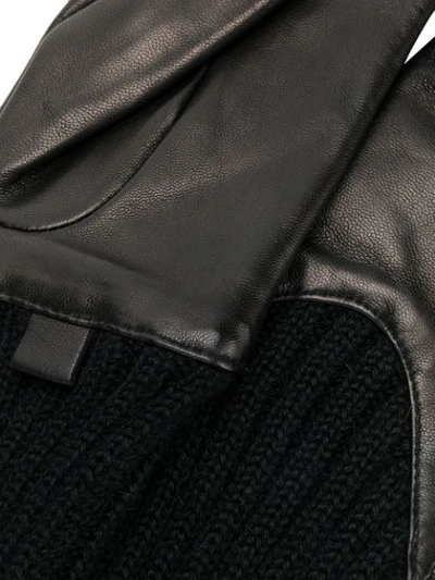 Shop Agnelle Ribbed Detailed Gloves - Black