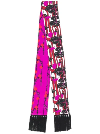 Shop La Doublej Flapper Tight Double Scarf In Ant Farm/pussy Willow Viola