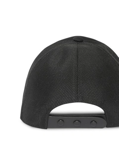 Shop Burberry Logo Print Baseball Cap In Black