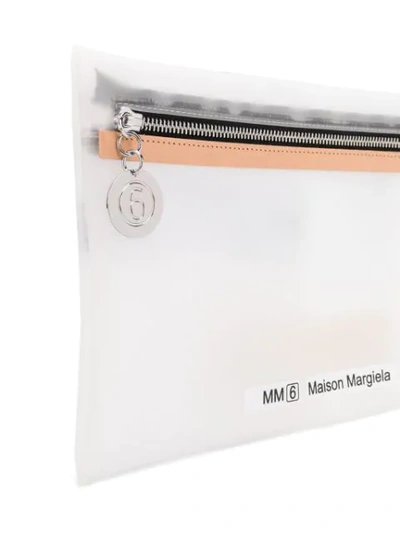 MM6 MAISON MARGIELA 半透明化妆包 - 白色