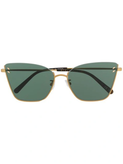 Shop Stella Mccartney Cat Eye Sunglasses In Gold