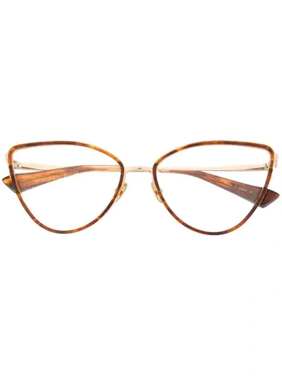 Shop Christian Roth Sine-type Cat-eye Glasses In Brown