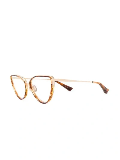 Shop Christian Roth Sine-type Cat-eye Glasses In Brown