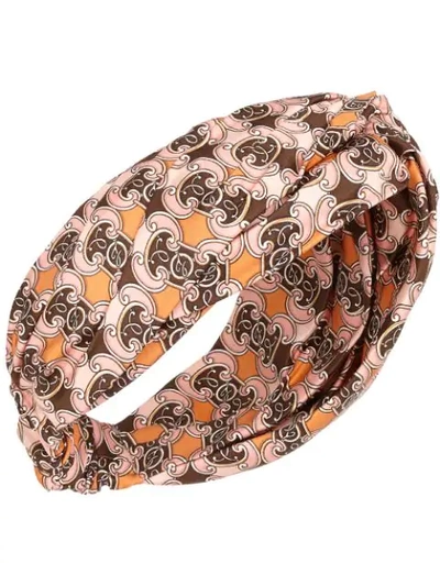 Shop Fendi Printed Headband In Pink