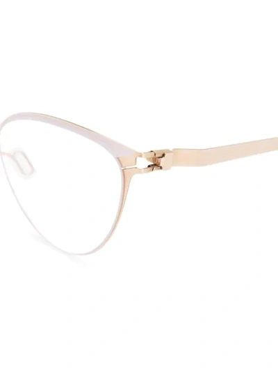 Shop Mykita Cynthia Cat-eye Glasses In Gold