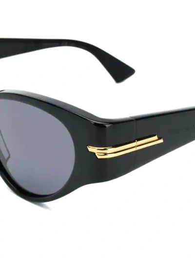 Shop Bottega Veneta Cat Eye Sunglasses In Black
