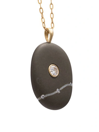 Shop Cvc Stones Crystal Embellished Pendant Necklace In Grey