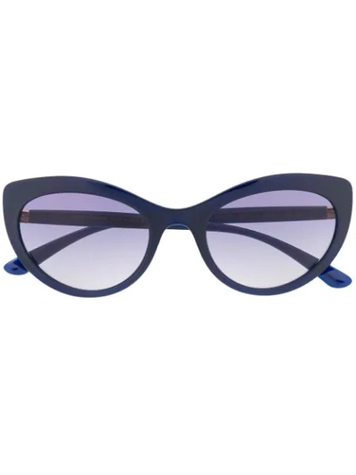 Shop Dolce & Gabbana Cat Eye Sunglasses In Blue