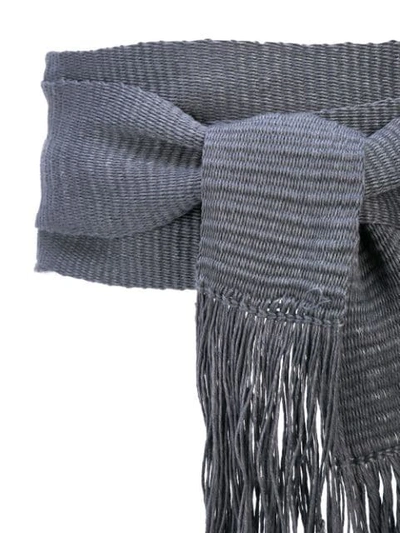 Voz Fringed Wrap-style Belt In Grey