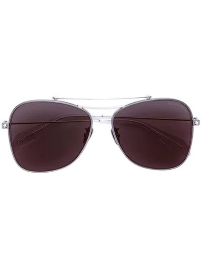 Shop Alexander Mcqueen Aviator Sunglasses In Grey