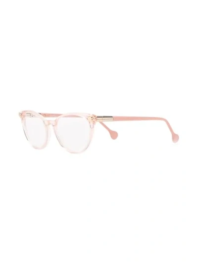 SALVATORE FERRAGAMO 透明镜框眼镜 - 粉色