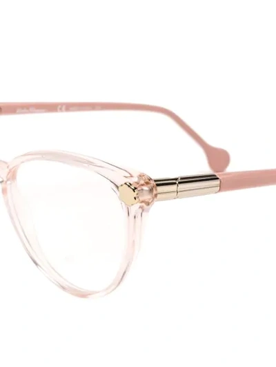 SALVATORE FERRAGAMO 透明镜框眼镜 - 粉色