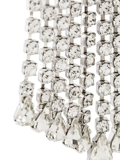 Shop Alessandra Rich Crystal-square Drop Earrings In Silver