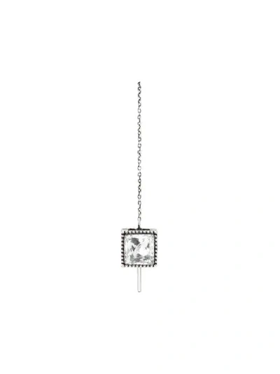 GUCCI EARRING WITH SQUARE G CUBE - 银色