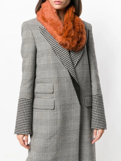 Shop Yves Salomon Rabbit Fur Snood - Brown