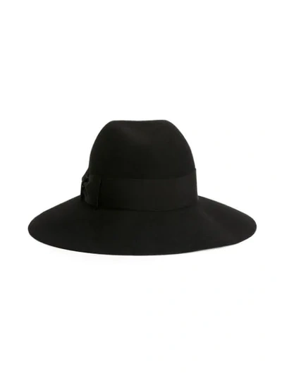 Shop Borsalino Logo Strap Hat - Black