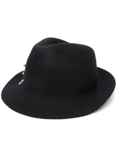 Shop Ca4la Crystal Embellished Hat - Black