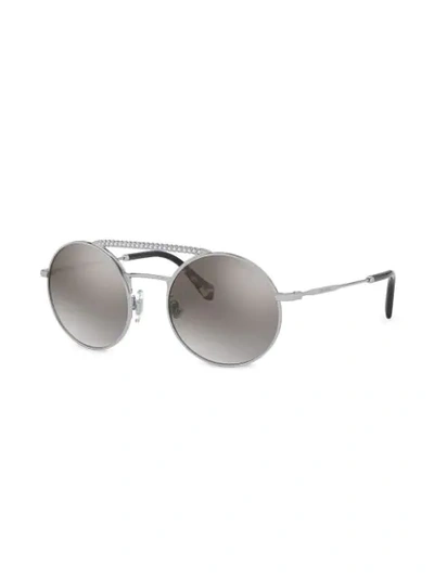 Shop Miu Miu Société Sunglasses In Grey