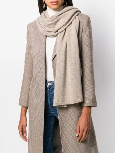 Shop Liska Stola Life Scarf In Neutrals