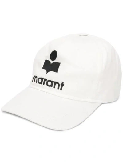 Shop Isabel Marant Logo Hat In White