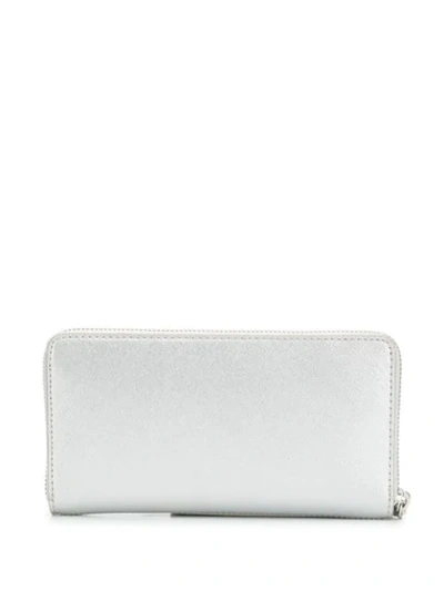 Shop Marc Jacobs Standard Continental Wallet In Silver