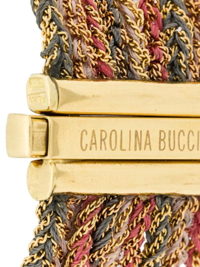 Shop Carolina Bucci 18kt '9 Strand Lazy Lucky' Goldarmband In Metallic