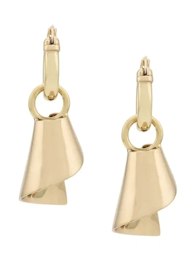 Shop Ellery Babel Tower Spiral Earrings In Gold