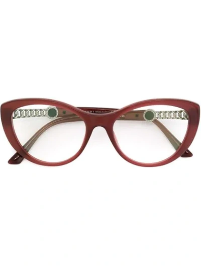 Shop Bulgari Cat Eye Frame Glasses