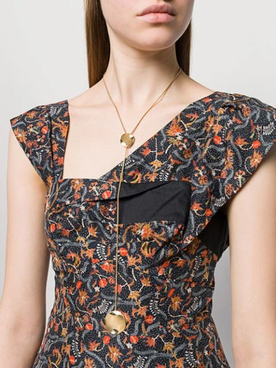 Shop Isabel Marant Long Charm Necklace In Gold