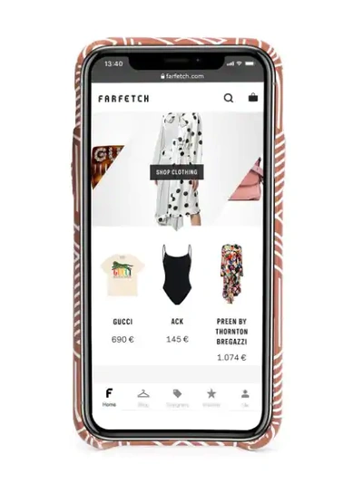 OFF-WHITE PRINTED IPHONE X CASE - 棕色