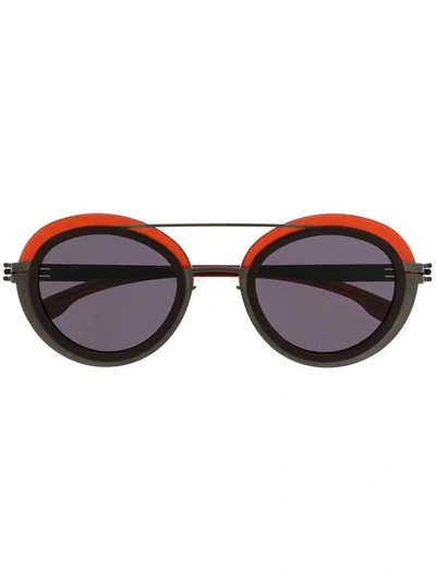 Shop Ic! Berlin Cancan Sunglasses In Brown