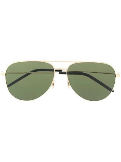 SAINT LAURENT EYEWEAR CLASSIC 11 AVIATOR SUNGLASSES - 金色