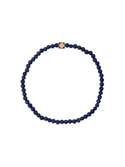 Shop Luis Morais Cubed Cross Bracelet In Blue