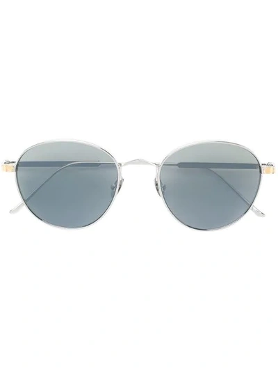 Shop Cartier C De  Round-frame Sunglasses In Grey