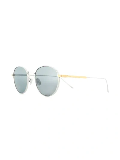Shop Cartier C De  Round-frame Sunglasses In Grey