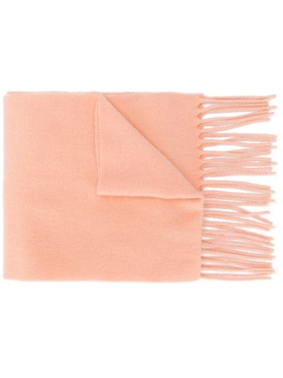 Shop Acne Studios Animal Embroidered Scarf In Ad2-salmon Pink