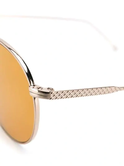 Shop Lacoste Round Shaped Sunglasses In Silver