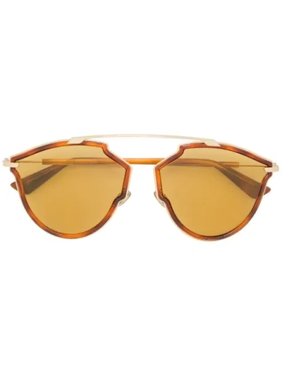 Shop Dior So Real Aviator Sunglasses In Brown