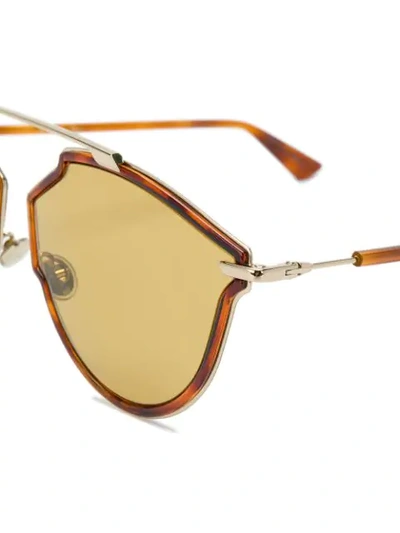 Shop Dior So Real Aviator Sunglasses In Brown