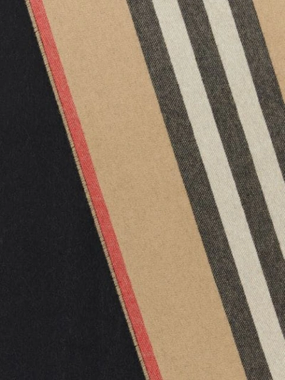 Shop Burberry Reversible Icon Stripe Cashmere Scarf In Neutrals
