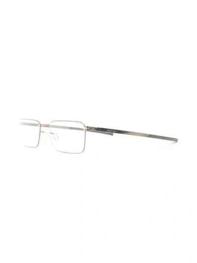 Shop Ic! Berlin Rectangle Frame Glasses In Gold