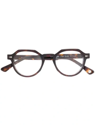 Shop Ahlem Round Shape Glasses In Brown