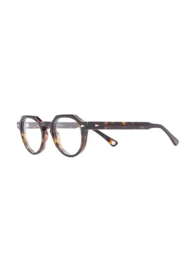 Shop Ahlem Round Shape Glasses In Brown