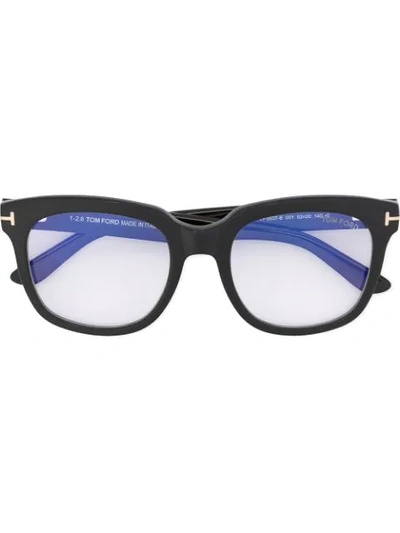 Shop Tom Ford Square Frame Sunglasses In Black