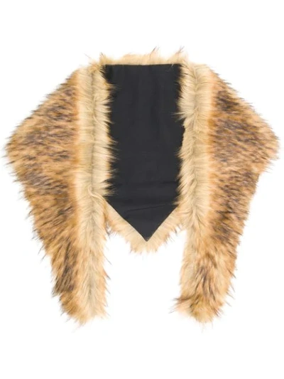 Shop Pihakapi Faux Fur Stole In Brown