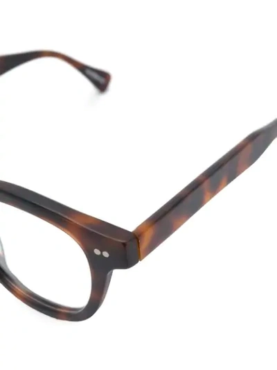 Shop Epos Round Frame Glasses In Brown