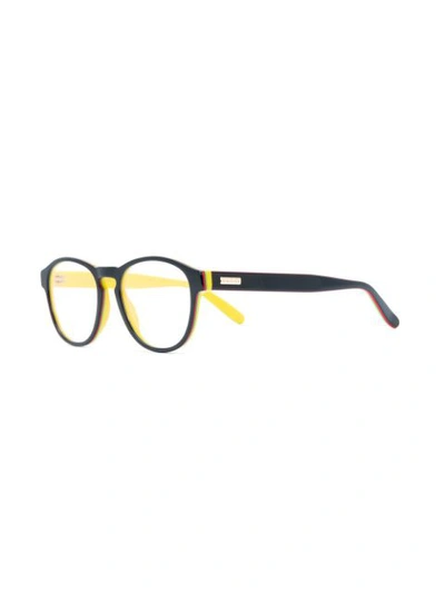 Shop Gucci Eyewear Colourblock Glasses - Black