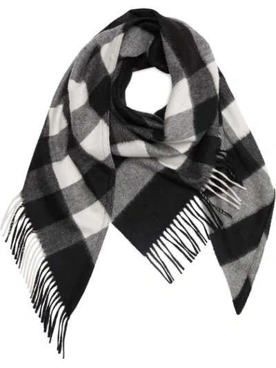 Shop Burberry The  Bandana In Check Cashmere In Black