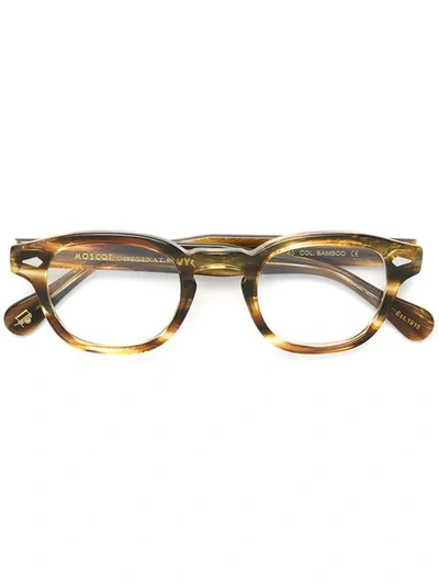 Shop Moscot Lemtosh Glasses In Brown
