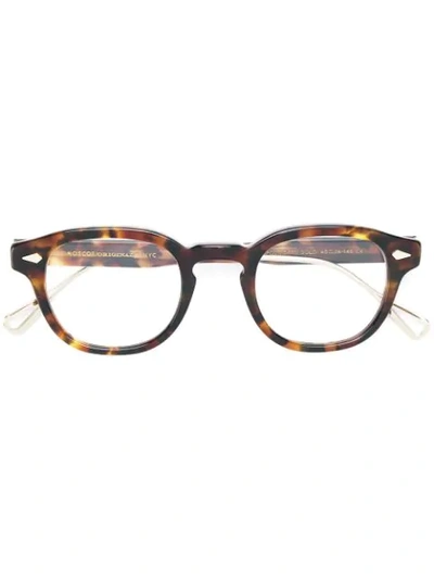 Shop Moscot Lemtosh Glasses In Brown